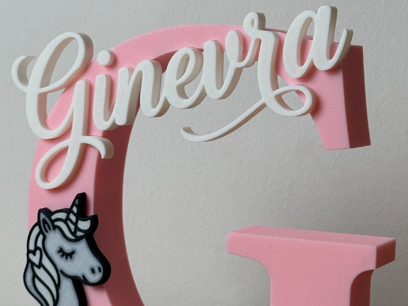 Lettera G Ginevra Personalizzata Customizable Name