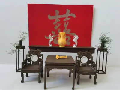 "The Ceremony" · Miniature Chinese Wedding Scene