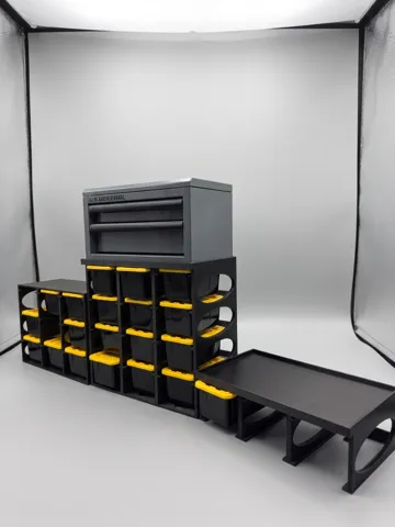 Caja o estuche: Mini Toolbox Rack —Mini Bins Under a Mini Tool Box — vista de referencia 4