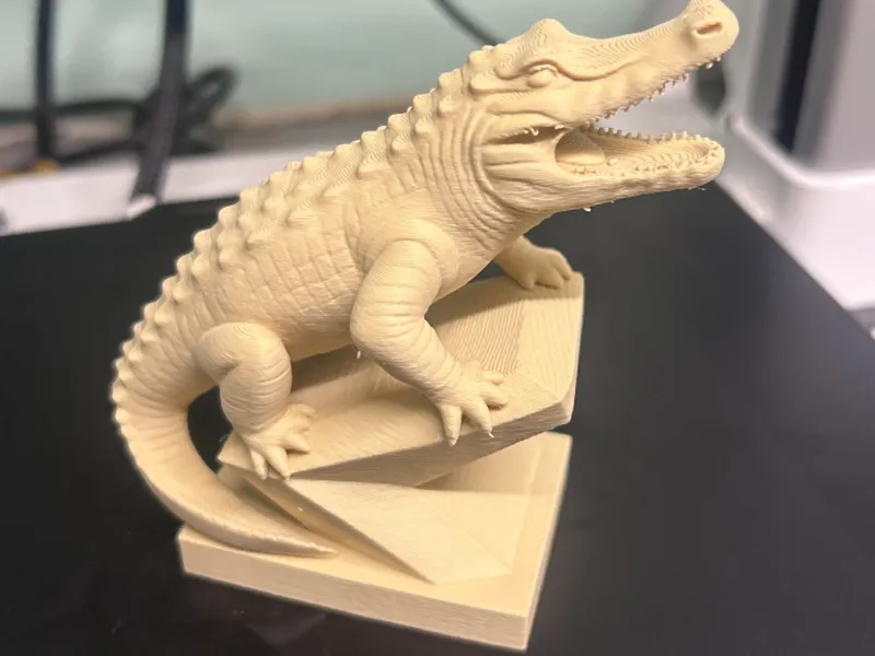 Crocodile Sculpture – Geometric Base Edition