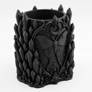 Soporte: Goth Moon Moth Crystal Brush Holder gothic — vista de referencia 5