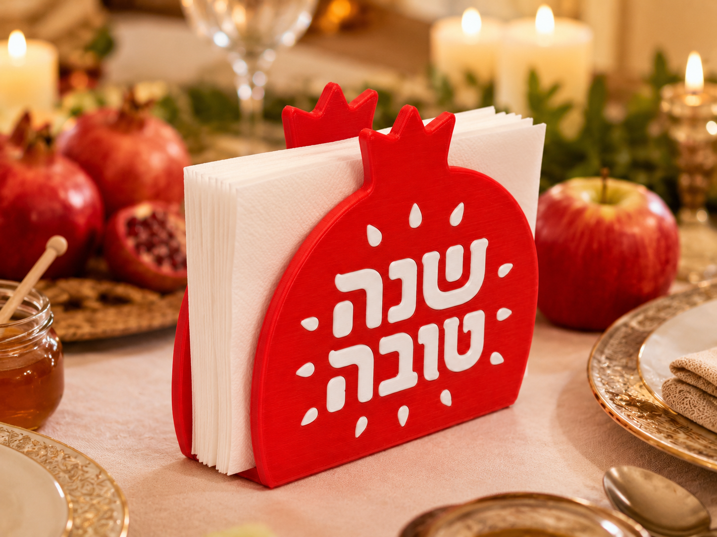 Pomegranate Napkin Holder – Shana Tova 3D model