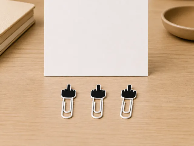 Büroklammer Mittelfinger