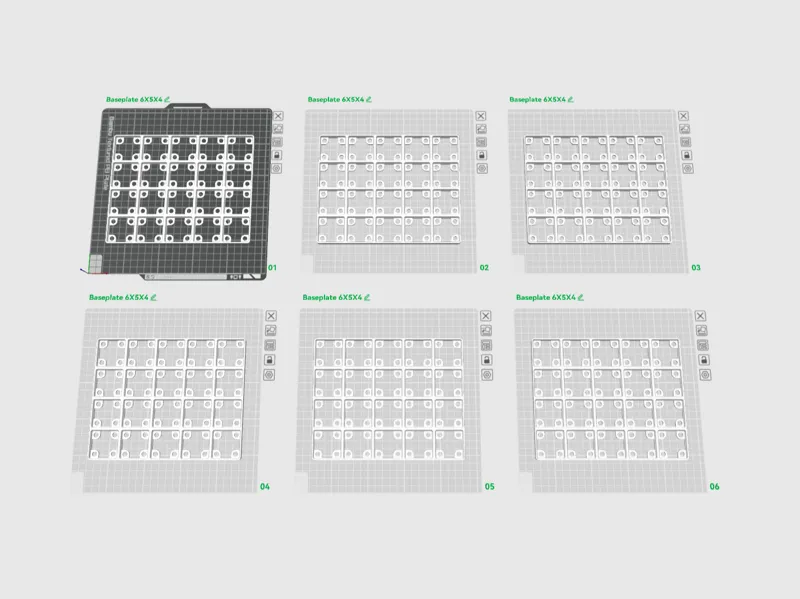 Gridfinity – Plateau cuisine 6×5x4 –  tiroir 80 cm