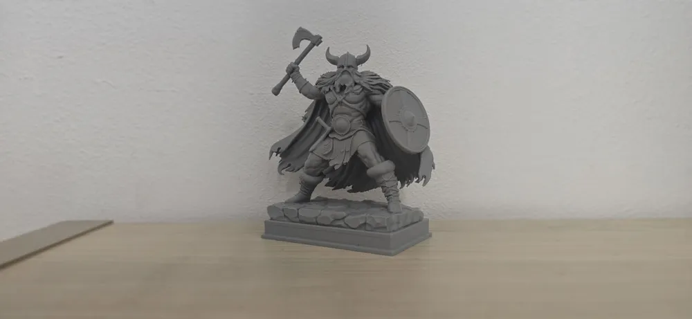 Viking Warrior with Axe and Round Shield - Free 3D Print Model - MakerWorld