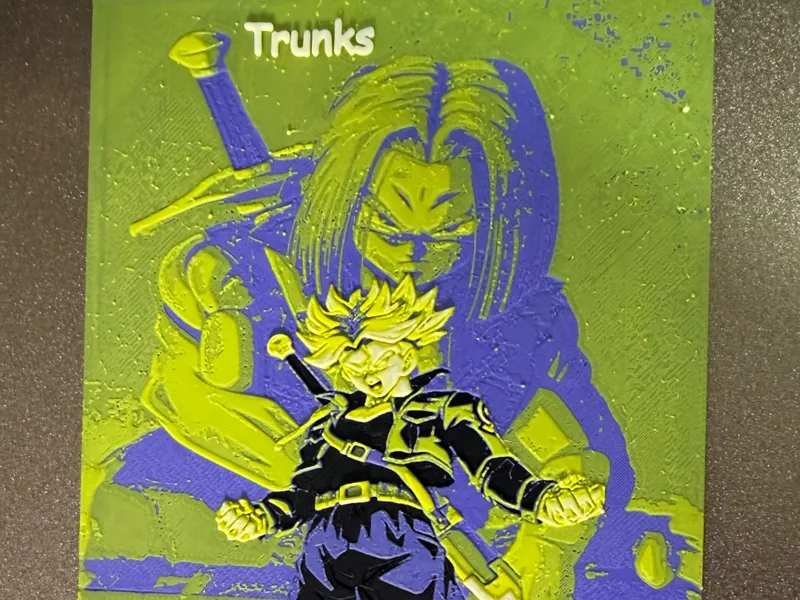 Trunks Dragon Ball - Lienzo Croma (HueForge)
