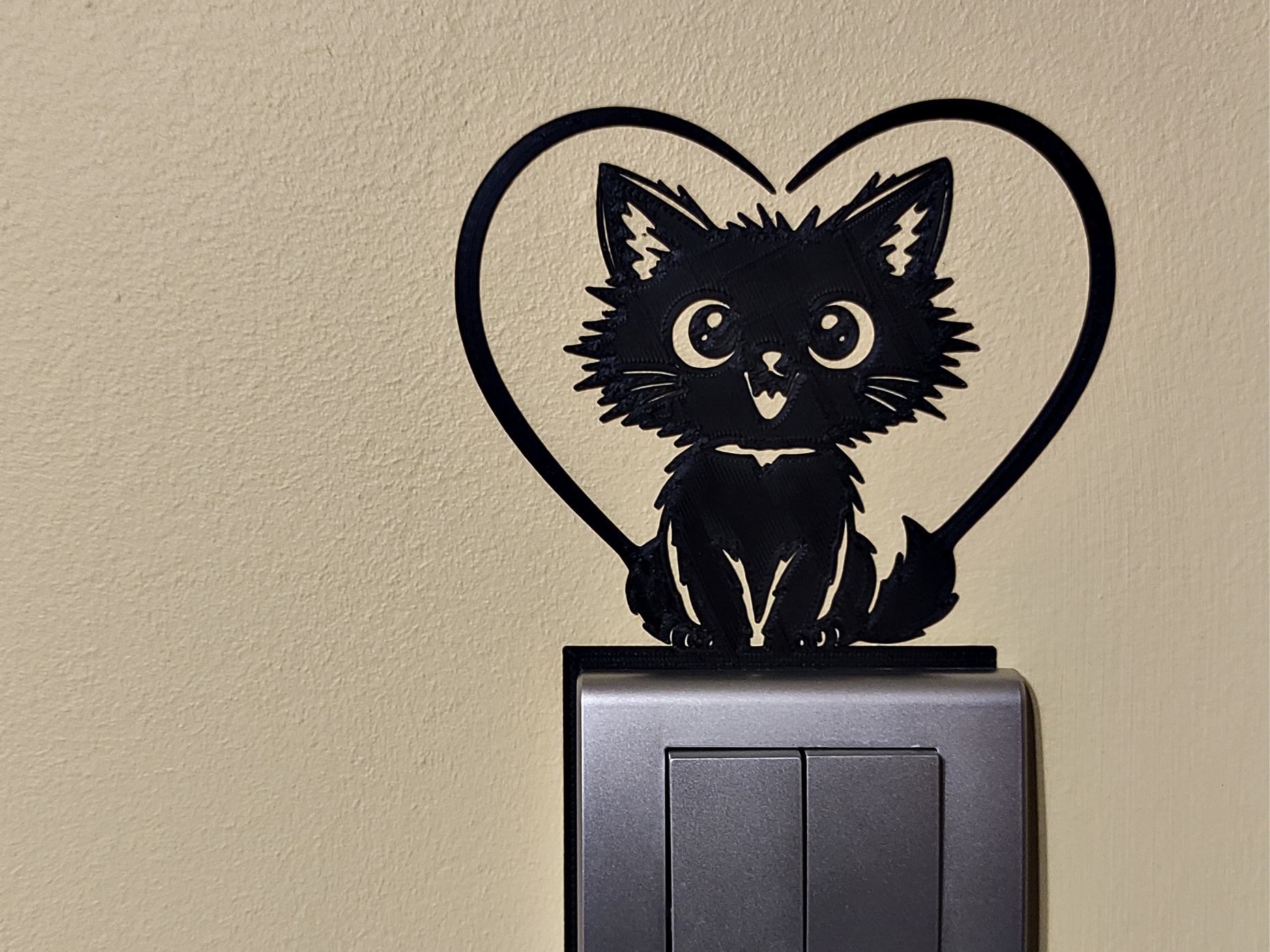 Love Kitten – Valentine’s Light Switch Decoration