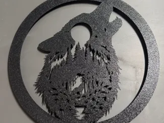 Led Ring Lampe - Wolf Motiv