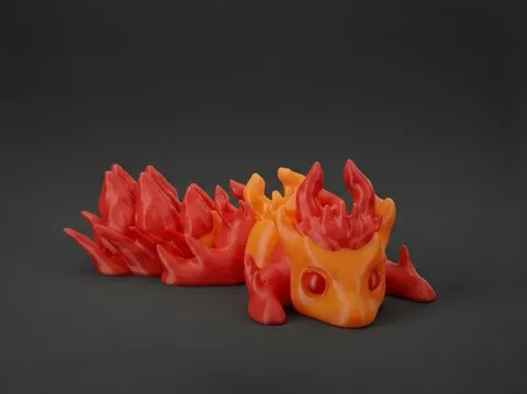 Adorno temático: Mini Ember Dragon - Flexi & Print In Place — referencia de MakerWorld