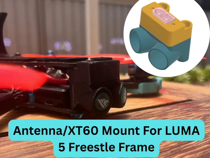 LUMA 5 Freestyle rear antenna mount with XT60