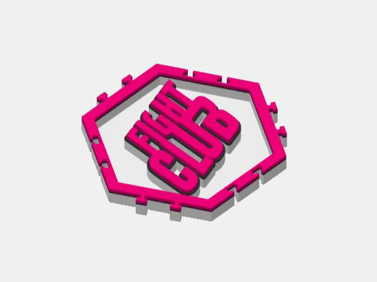 Fight Club Hexagon Sign
