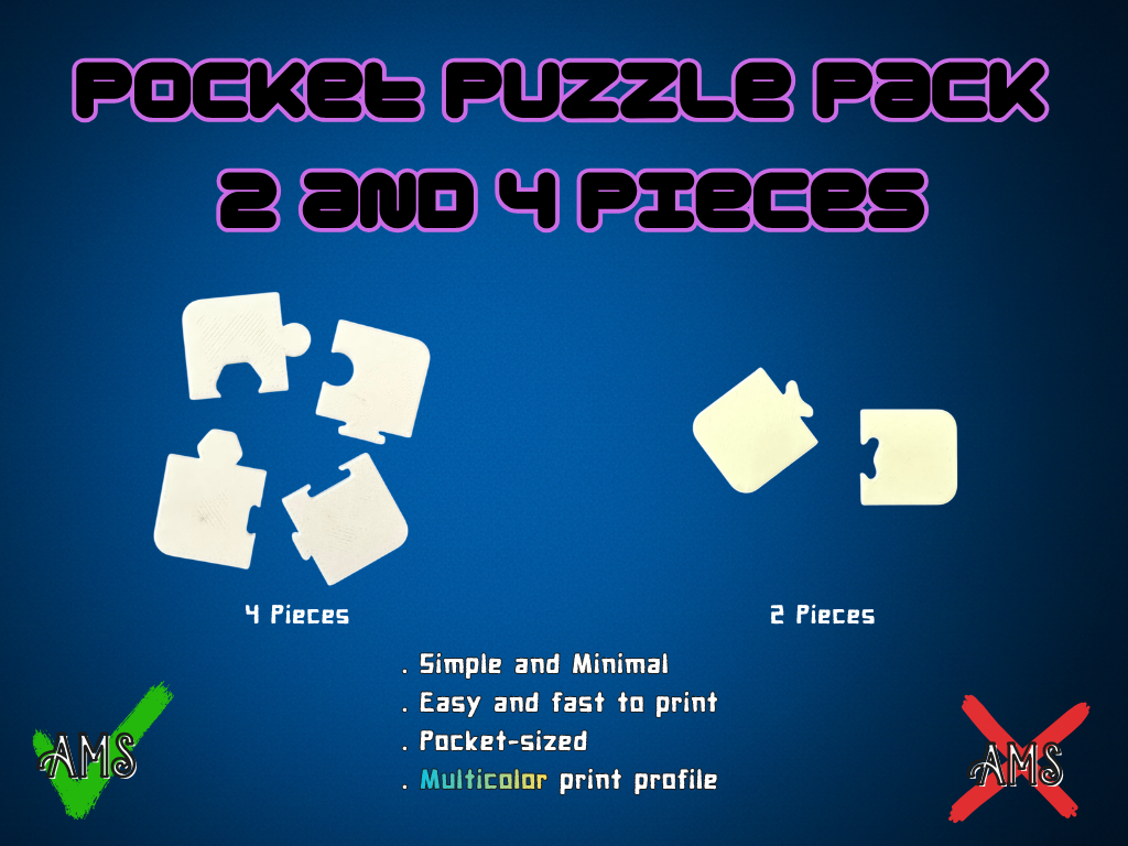 Pocket Puzzle Pack - 2 and 4 pieces