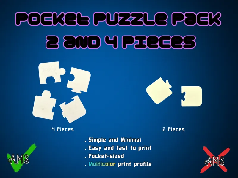 Pocket Puzzle Pack - 2 and 4 pieces