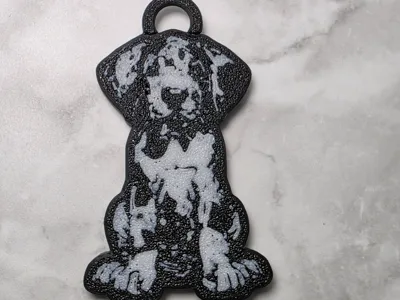 Great Dane puppy keychain