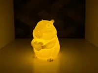 Lampe capybara avec cœur — photo 2