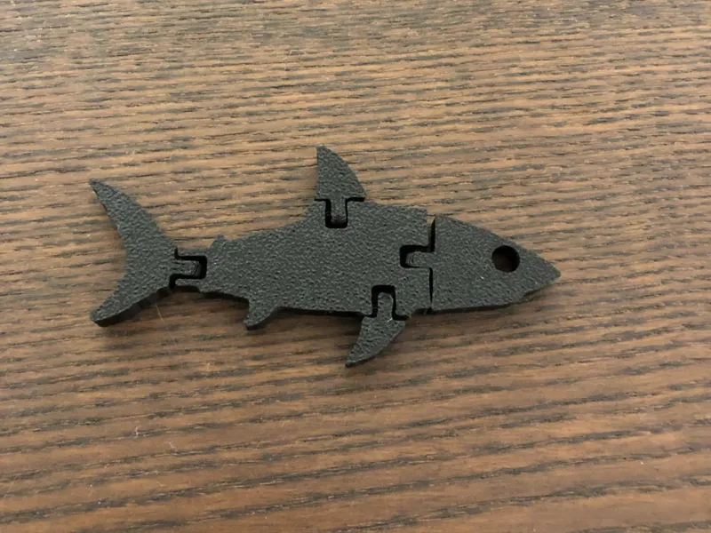 Flexi shark keychain