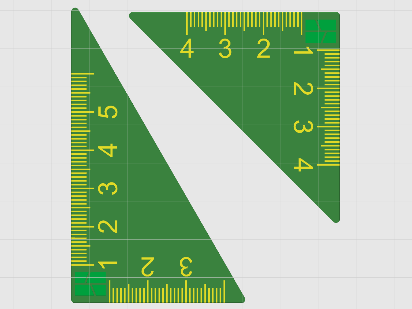 Miniatura 16 do modelo 3D 童趣几何参数化尺子套装｜拓竹Logo0刻度 Bambu直尺/可调角三角尺/镂空量角器 全参数可定制