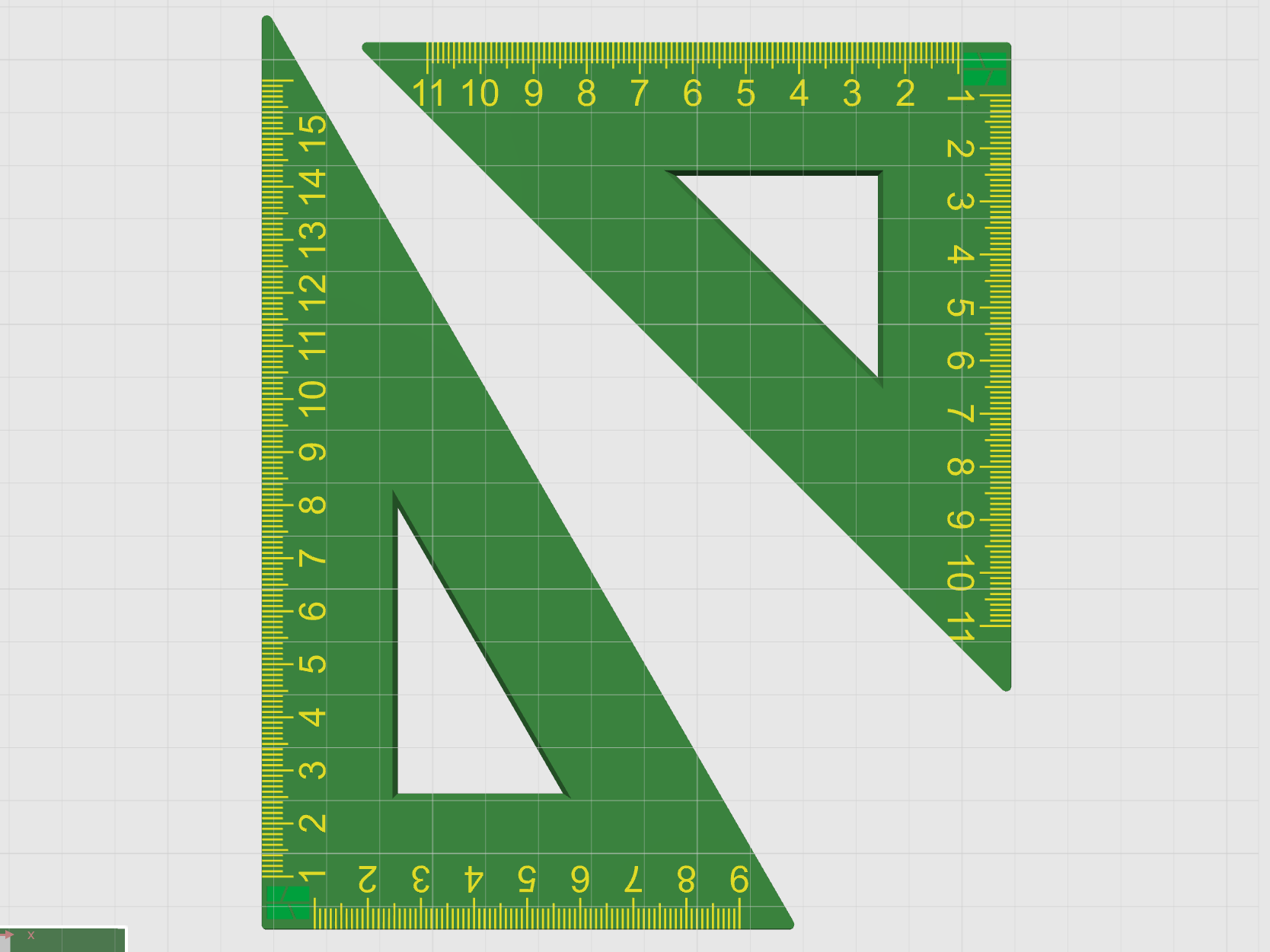 Miniatura 20 do modelo 3D 童趣几何参数化尺子套装｜拓竹Logo0刻度 Bambu直尺/可调角三角尺/镂空量角器 全参数可定制