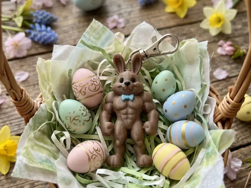Muscular easter bunny