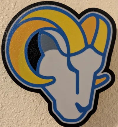 Los Angeles Rams Head Logo Light Box V2