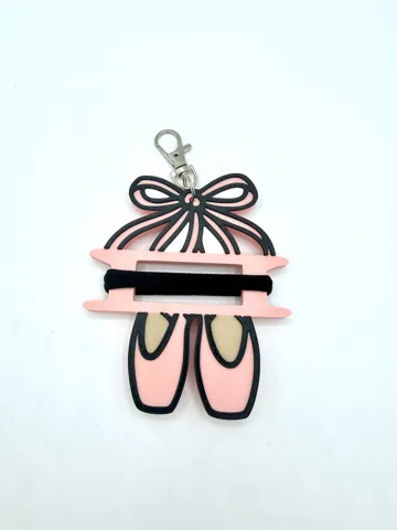 Accesorio para sujetar ligas de cabello: Ballet: Hair Tie Holder Bag Tag — vista de referencia 4