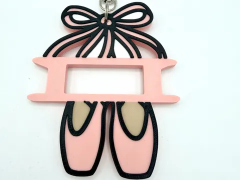 Accesorio para sujetar ligas de cabello: Ballet: Hair Tie Holder Bag Tag — referencia de MakerWorld