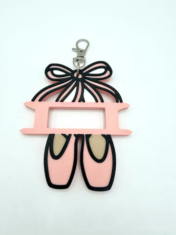 Accesorio para sujetar ligas de cabello: Ballet: Hair Tie Holder Bag Tag — vista de referencia 3