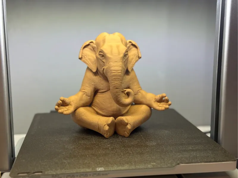Meditating Elephant Statue