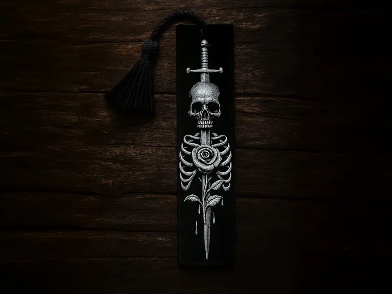 Halloween Death 1 bookmark - two colours