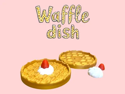 Waffle trinket tray or jewelry dish no AMS needed 