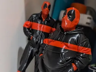 Deadpool fat version 90s track suit