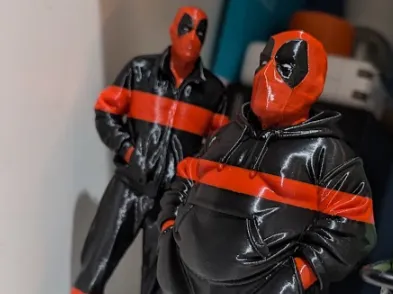 Deadpool fat version 90s track suit