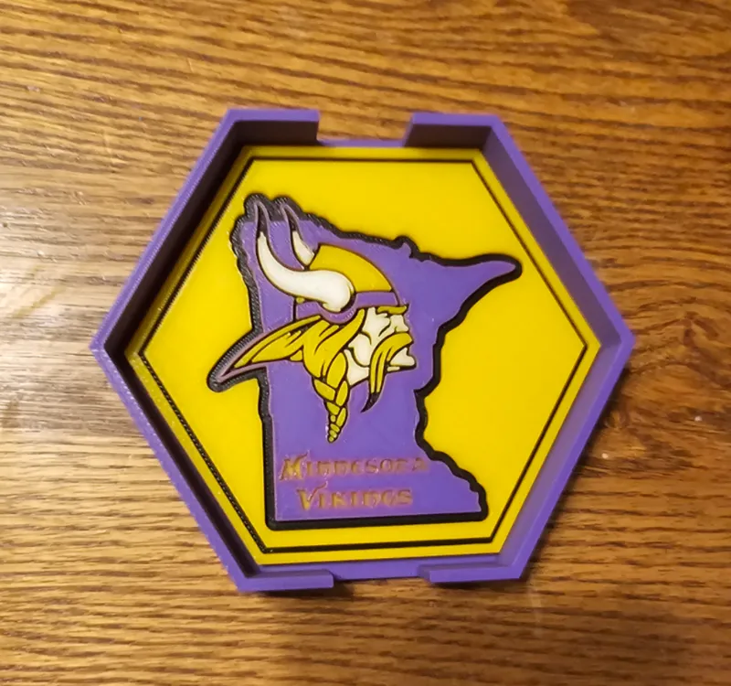 MN Vikings Coasters and Holder