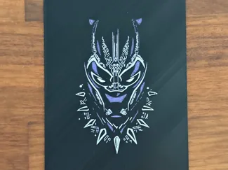 MTG Commander DeckBox Black Panther Inlay 