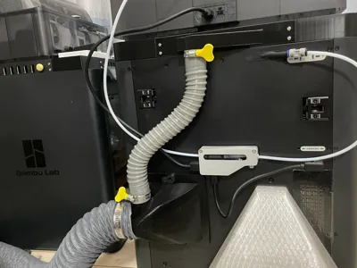 P1S/X1C/X2D riser + top and bottom dual exhaust, minimalist and most practical solution