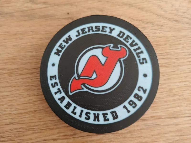 Puck with Club Logo NEW JERSEY DEVILS