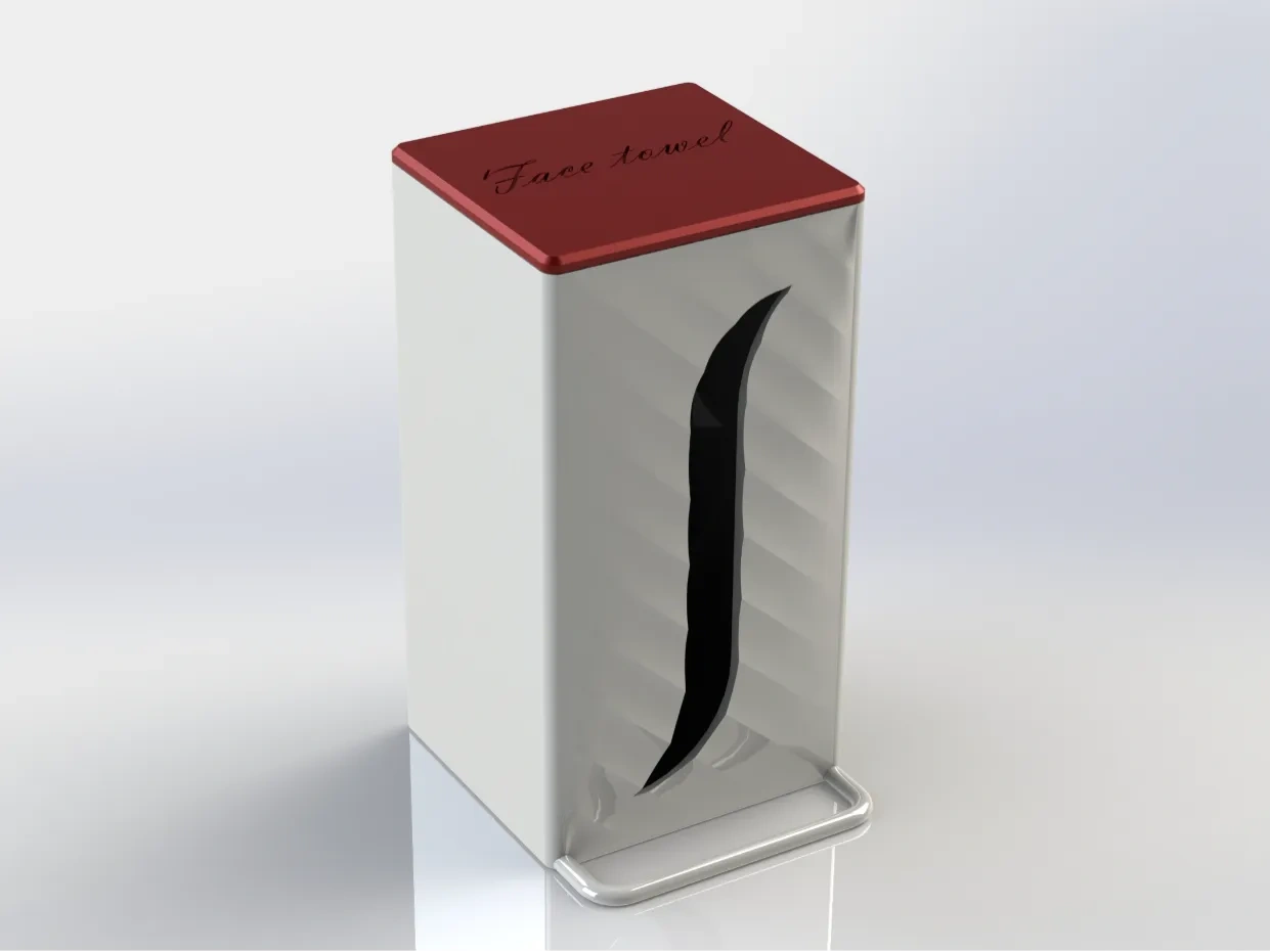 Miniatura 1 do modelo 3D 洗脸巾盒壁挂收纳盒