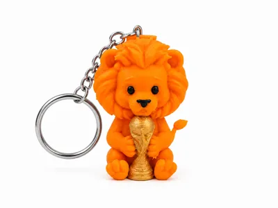 Cute World Cup Lion Keychain