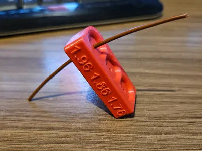 Filament diameter test ruler