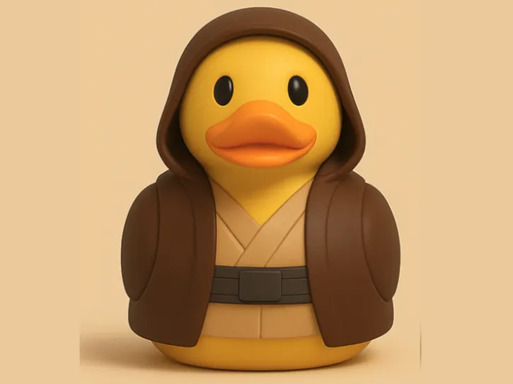 Jedi Duck Kids Toy Inspired by Obi Wan Kenobi