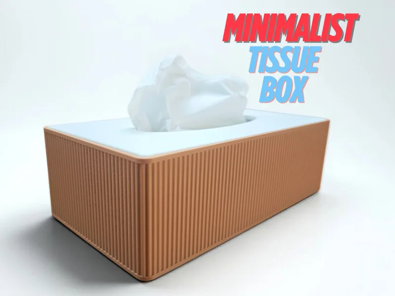Minimalist Tissue Box Case with Click-In Lid