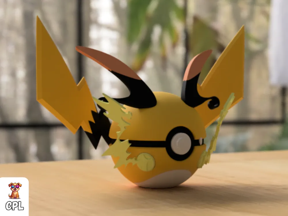 ポケモンピカチュウ３Ｄ　ライチュウ　バタフリー 3Dプリント メガライチュウ X モンスターボール - 無料3Dモデル