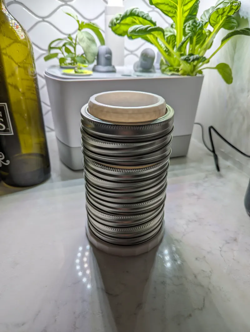 Canning Organizer - Wide Mason Jar Lid Tower Stacker