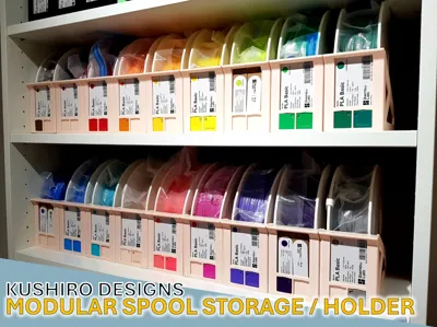 MODULAR FILAMENT SPOOL STORAGE HOLDER TRAY