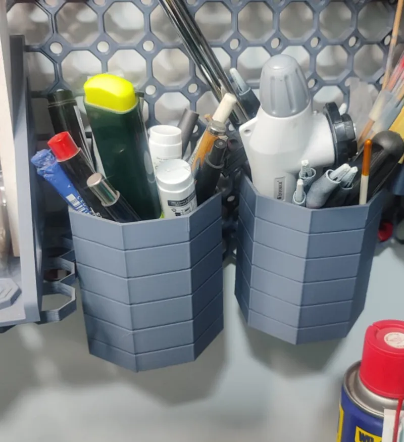Pencil cup for multiboard with built in snap