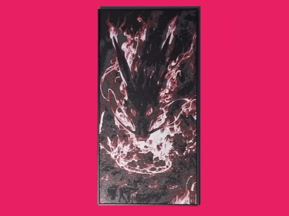 Pink Fire Charizard HueForge 100x200