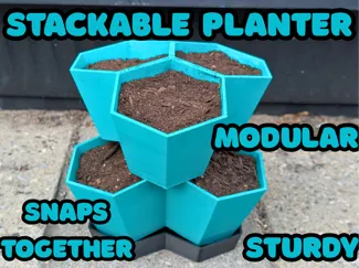 Three Pot Stackable Planter - Tiered and Modular