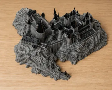 Modelo para impresión 3D: Hogwarts Castle — vista de referencia 2
