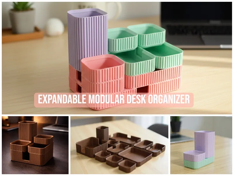 ModuStack – Customizable Expandable Desk Organizer