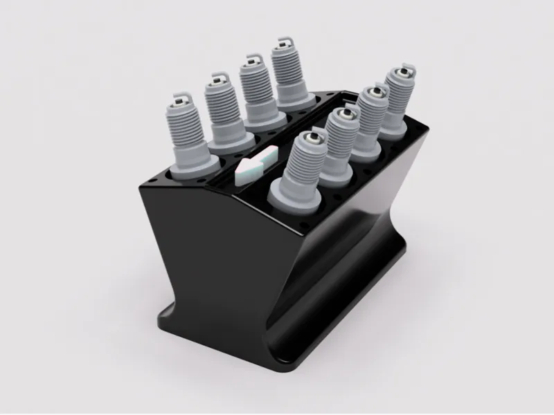 Spark Plug Holder in V8 shape